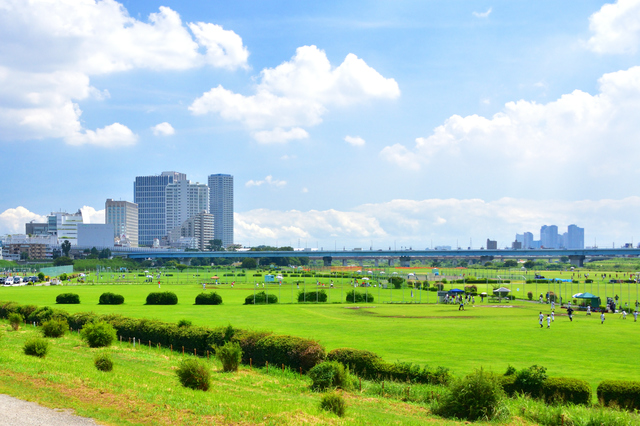 河川敷風景